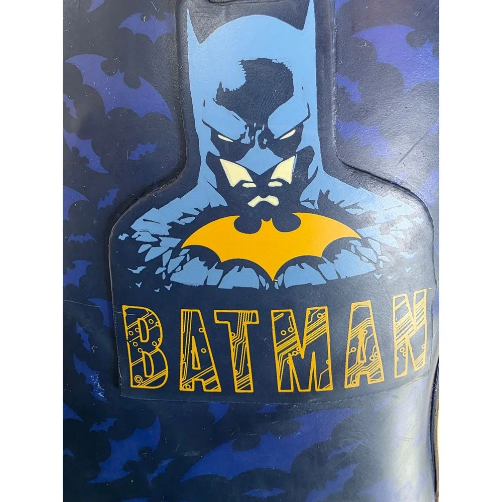 Western‎ Chief Batman Kids Rain Boots Blue Yellow Waterproof Faux Fur Lined 13/1